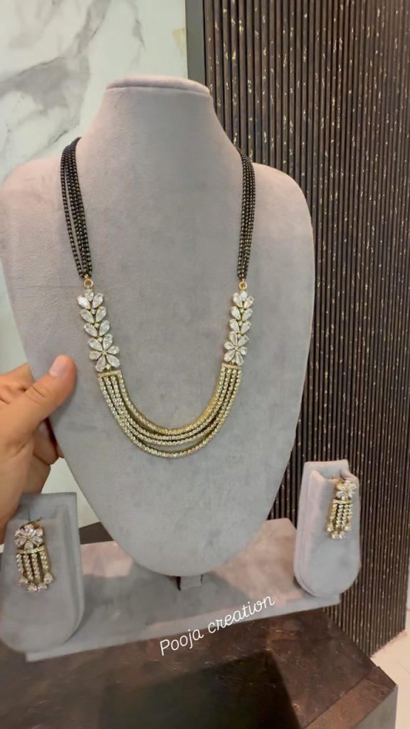 Victorian Finish Diamond Mangalsutra From 'Pooja Creations'