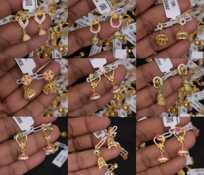 92.5 Silver Minimal Jhumkas from Ramala Collections