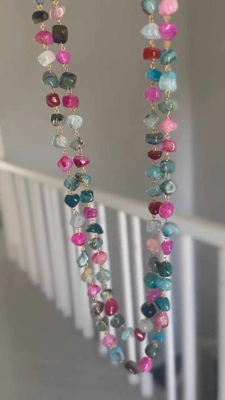 Two Layers Multi Color Beads Necklace From 'P. O Box Jewellery'