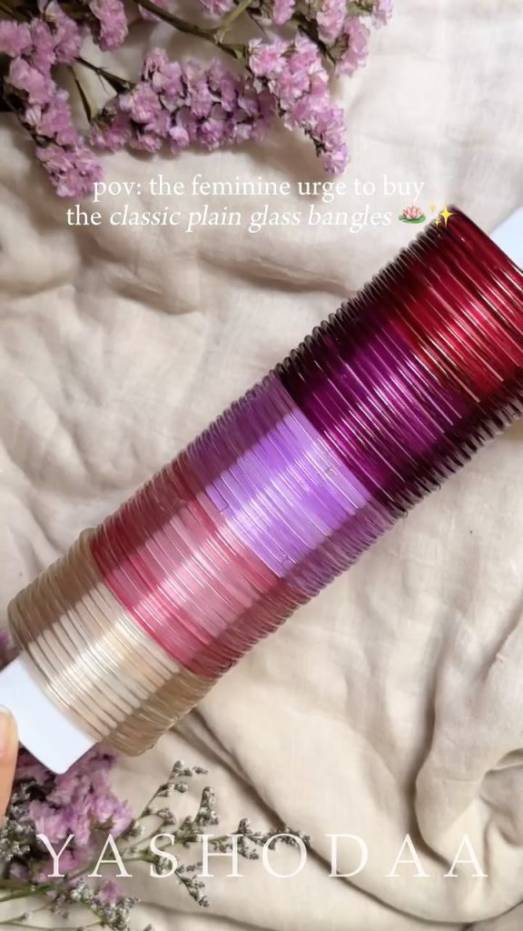 Beautiful Simple Plain Glass Bangles From 'YASHODAA'