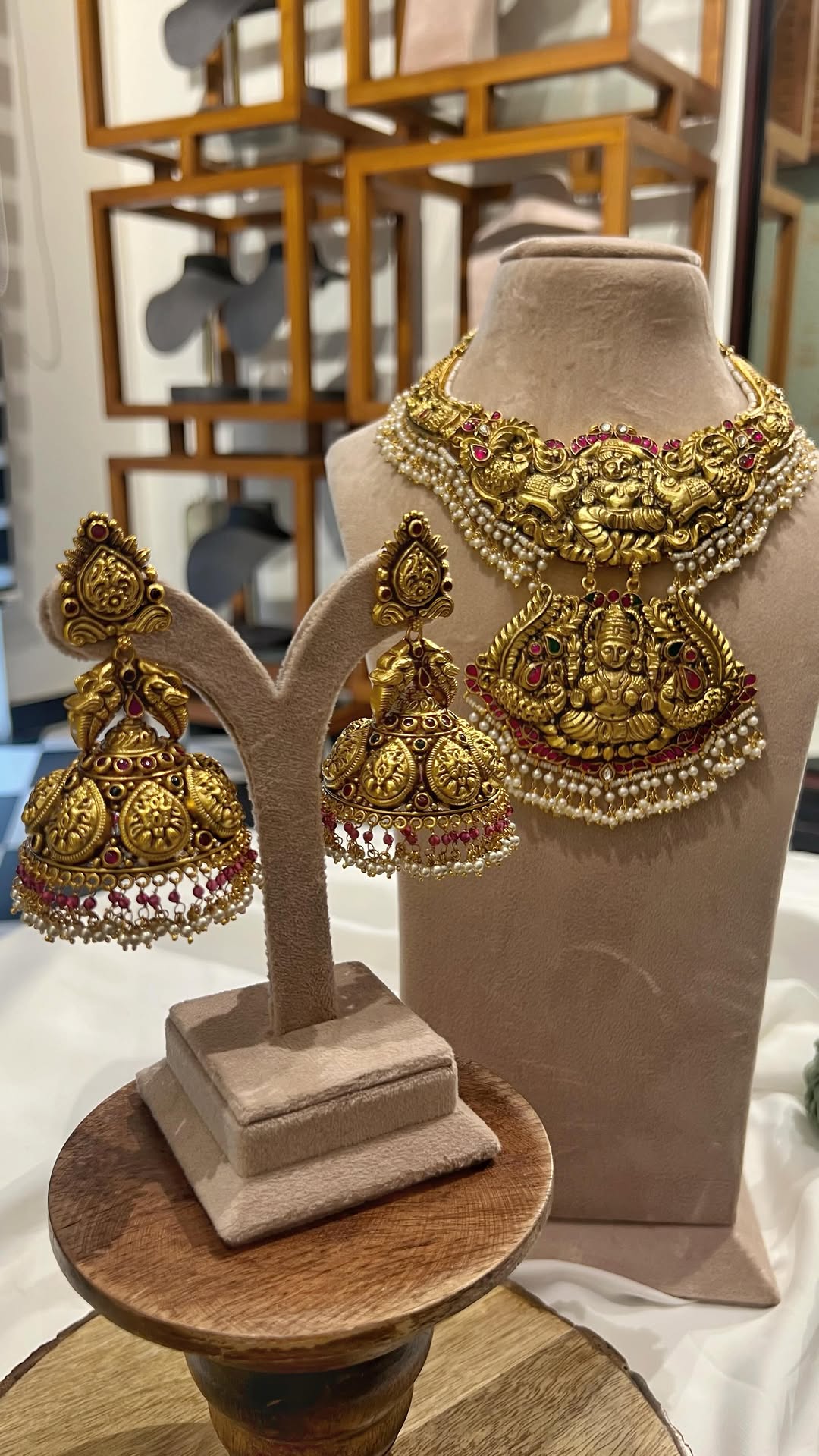 Traditional Nakshi and Peacock Necklace From 'Rajatamaya'