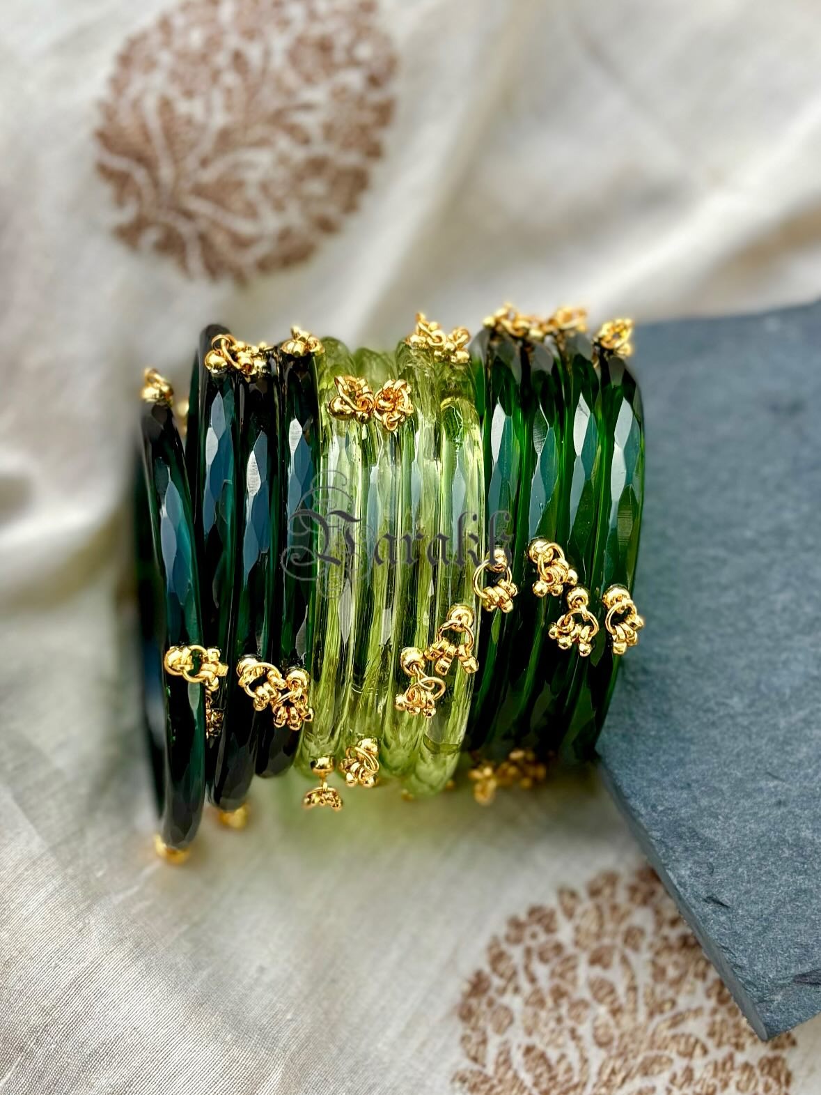 eautiful Crystal Ghoogri Design Glass Bangles From 'Varakh'