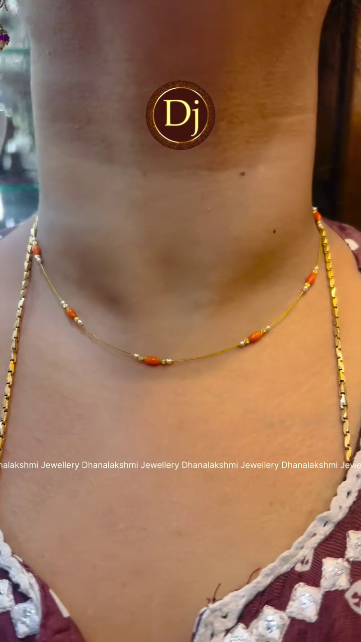 Beautiful Gold Invisible Necklace From 'Dhanalakshmi Jewellery'