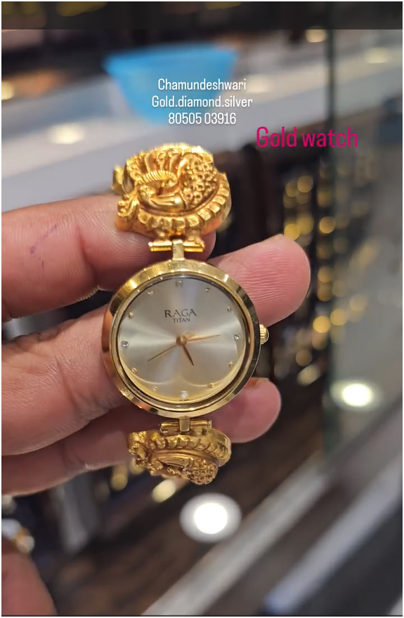 Beautiful Gold Watch From 'Chamundeshwari Jewels'