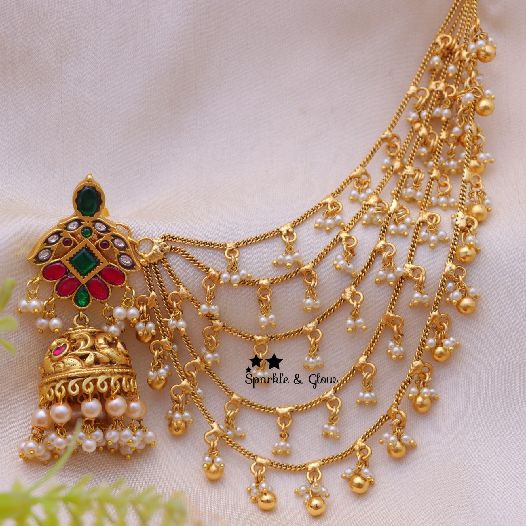 BridalJhumkas with Maatils Collection From 'Sparkles By Archana'