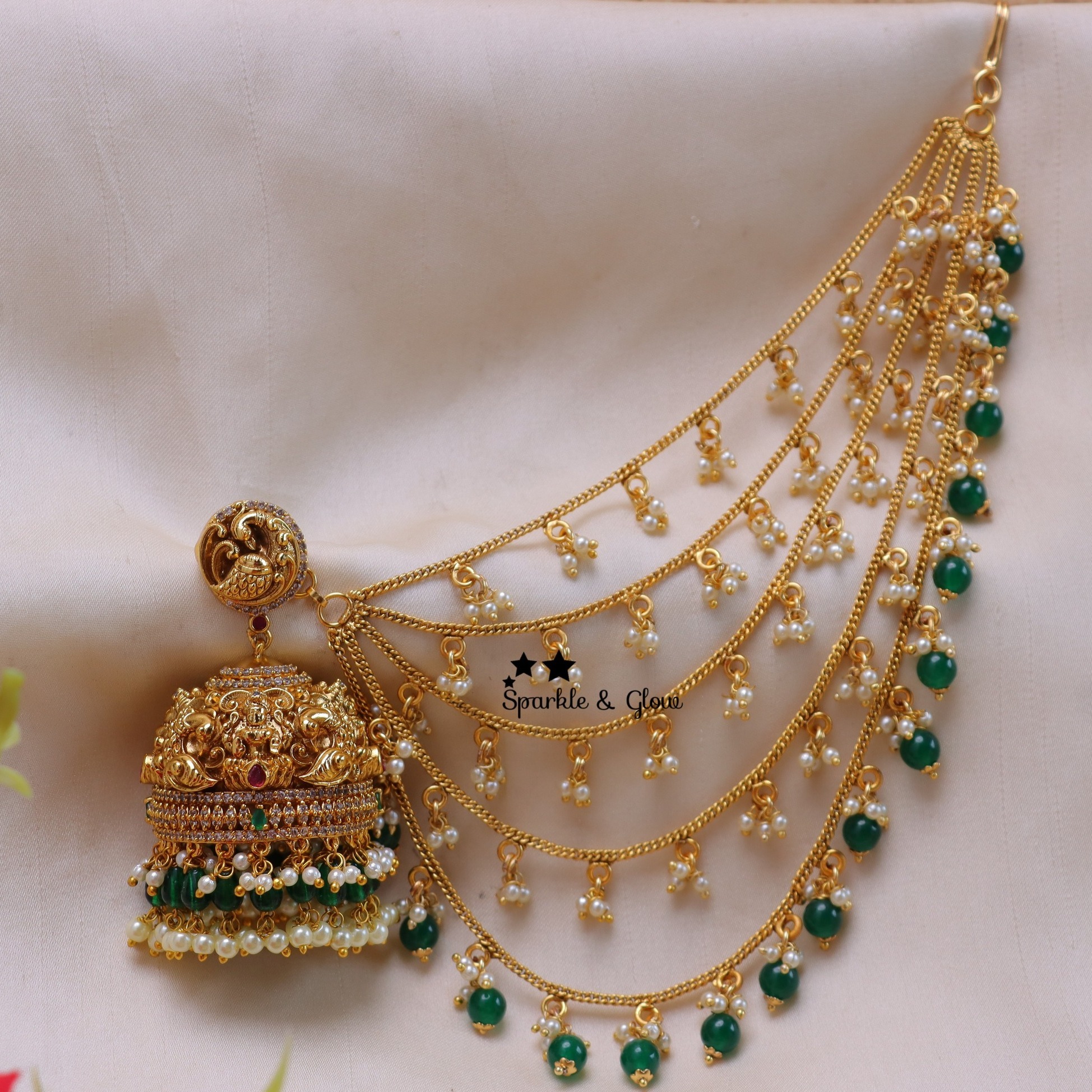 BridalJhumkas with Maatils Collection From 'Sparkles By Archana'
