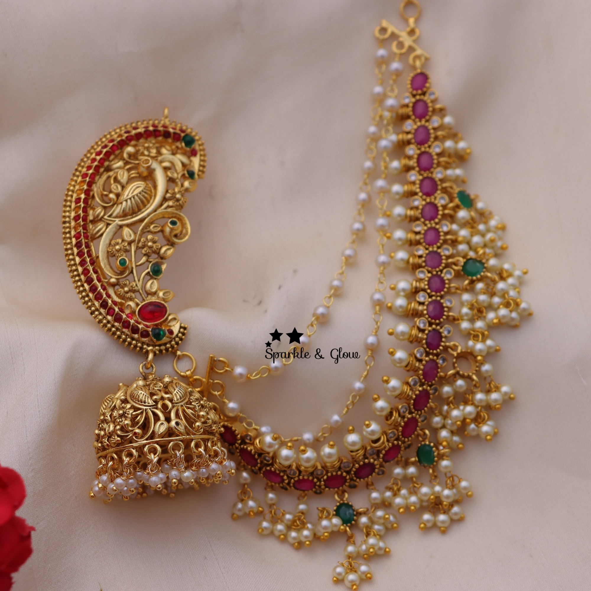 BridalJhumkas with Maatils Collection From 'Sparkles By Archana'