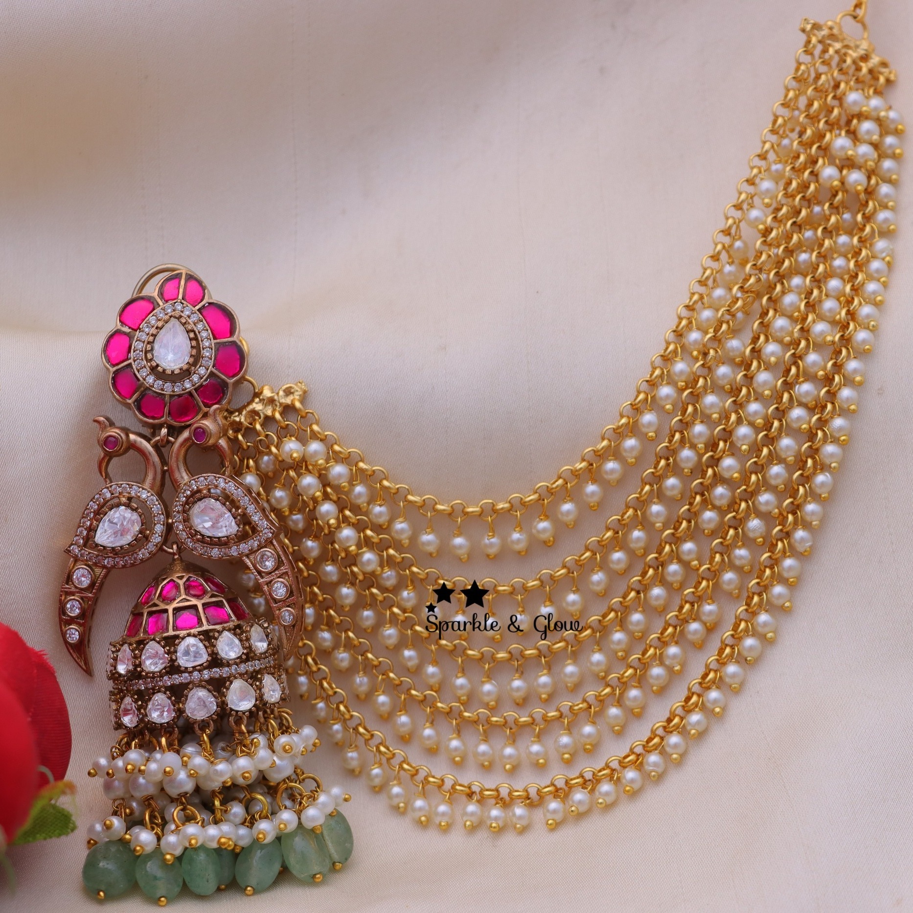 BridalJhumkas with Maatils Collection From 'Sparkles By Archana'