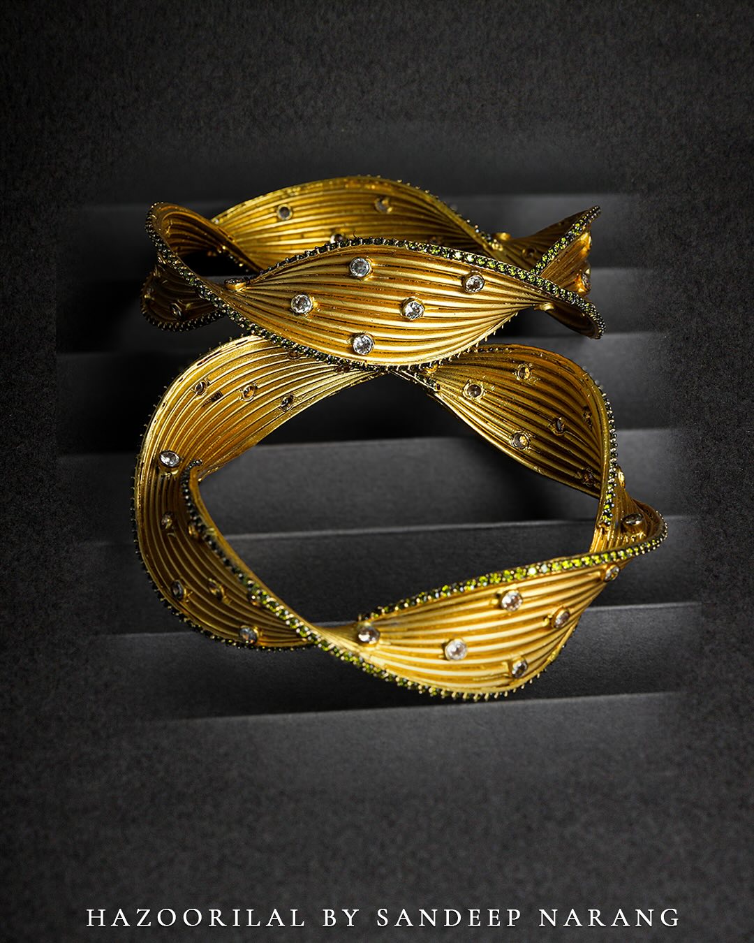 Designer Gold Spike Necklace From 'Hazoorilal Jewellers'