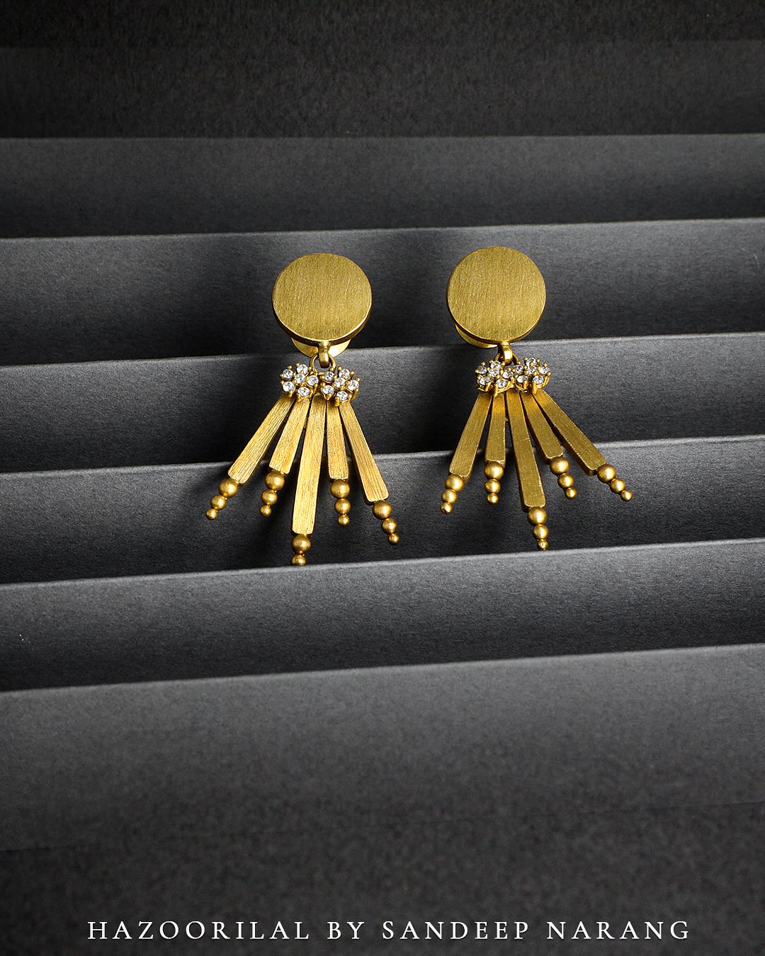 Designer Gold Spike Necklace From 'Hazoorilal Jewellers'