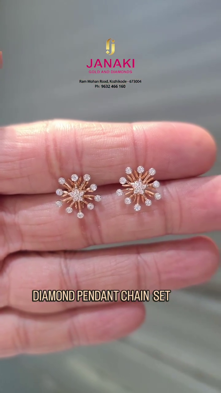 Diamond Pendant Chain Set From 'Janaki Gold and Diamonds'