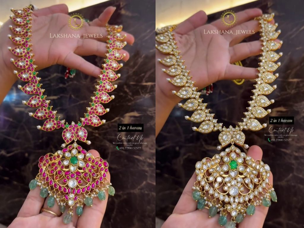Double Sided Mango Design Necklace From 'Lakshna Jewels'