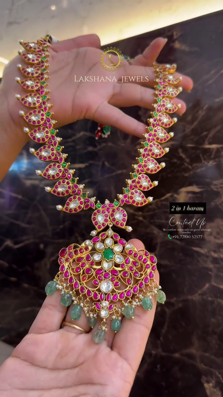 Double Sided Mango Design Necklace From 'Lakshna Jewels'