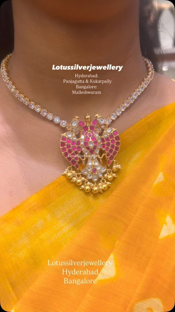 Gandaberunda Pendant White Stone Necklace From ' Antique Lotus'