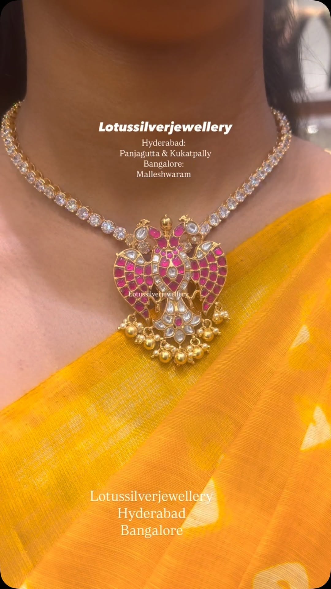 Gandaberunda Pendant White Stone Necklace From ' Antique Lotus'
