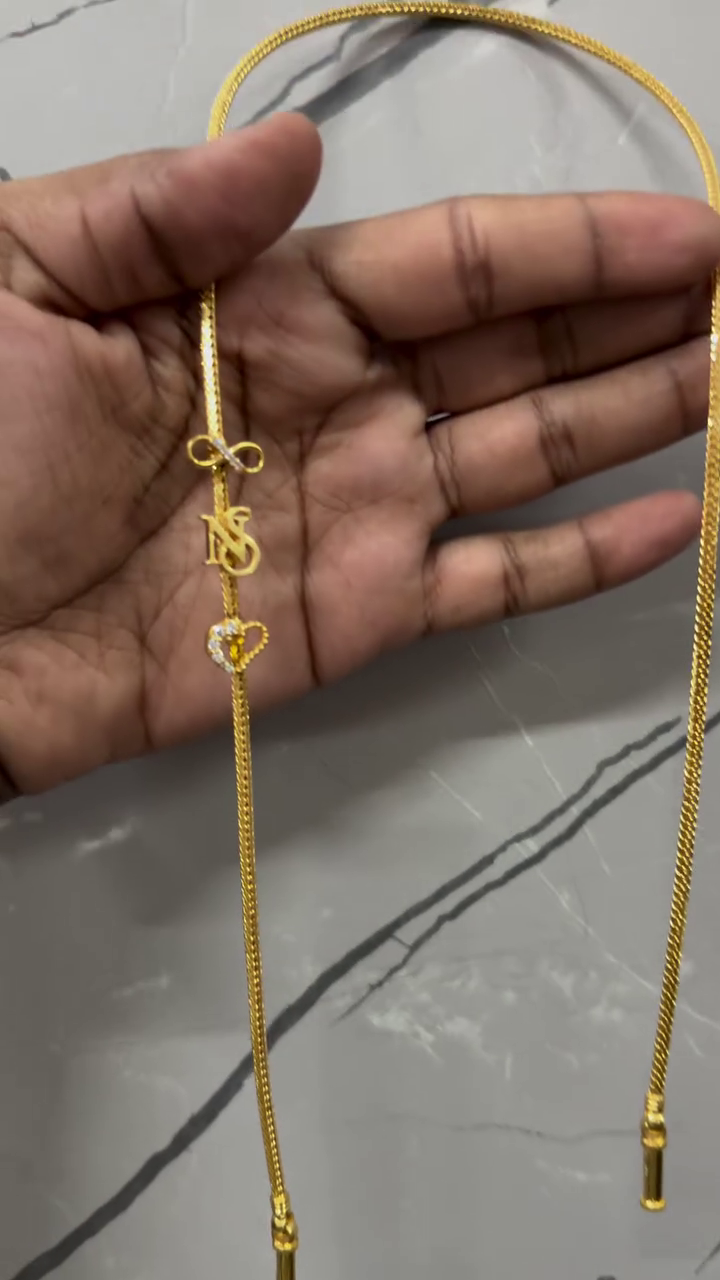 Gold Plated Mugappu Thali Chain From 'Sri Velan Jewellers'