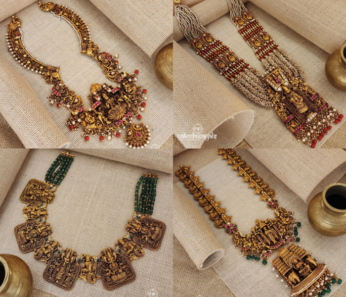 Gold Plated Temple Jewellery Collection From 'Nakoda Payals'