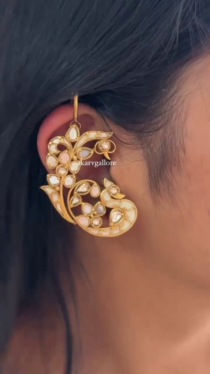 Imitation Peacock Ear Cuff Earrings From 'Akarvgallore'