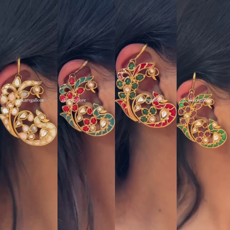 Imitation Peacock Ear Cuff Earrings From 'Akarvgallore'