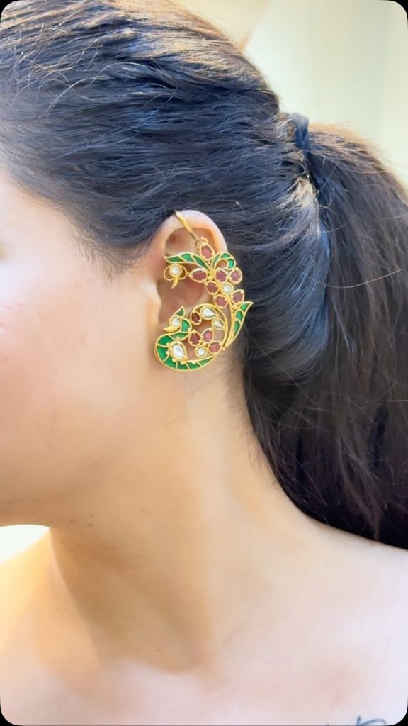 Jadau Kundan Ear Cuffs From 'Shirin Jewellery'
