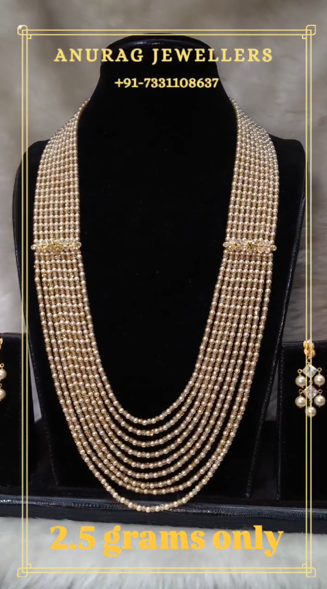 Light Weight Gold Beaded Haram From 'Anurag Jewellery'