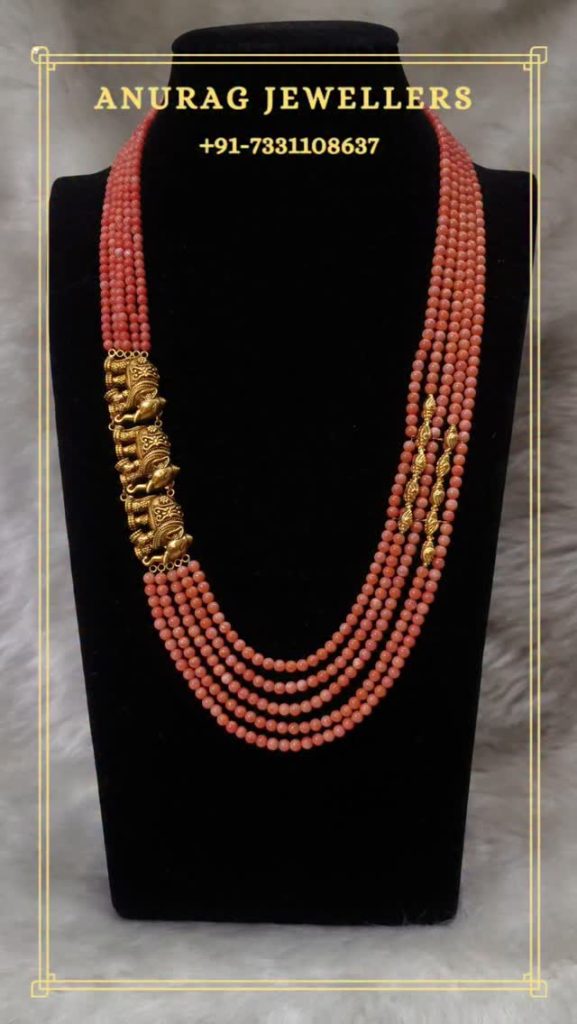 Multi Layer Beaded Gold Long Necklace From 'Anurag Jewllery'