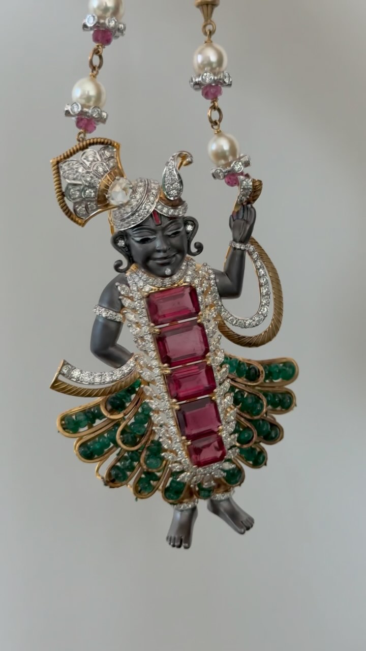 Shrinathji Pendant Beaded Mala From ' GKchudiwalas'