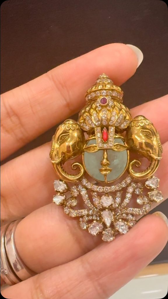 Traditional Balaji Pendant From 'Nisha Gala Jewellery'