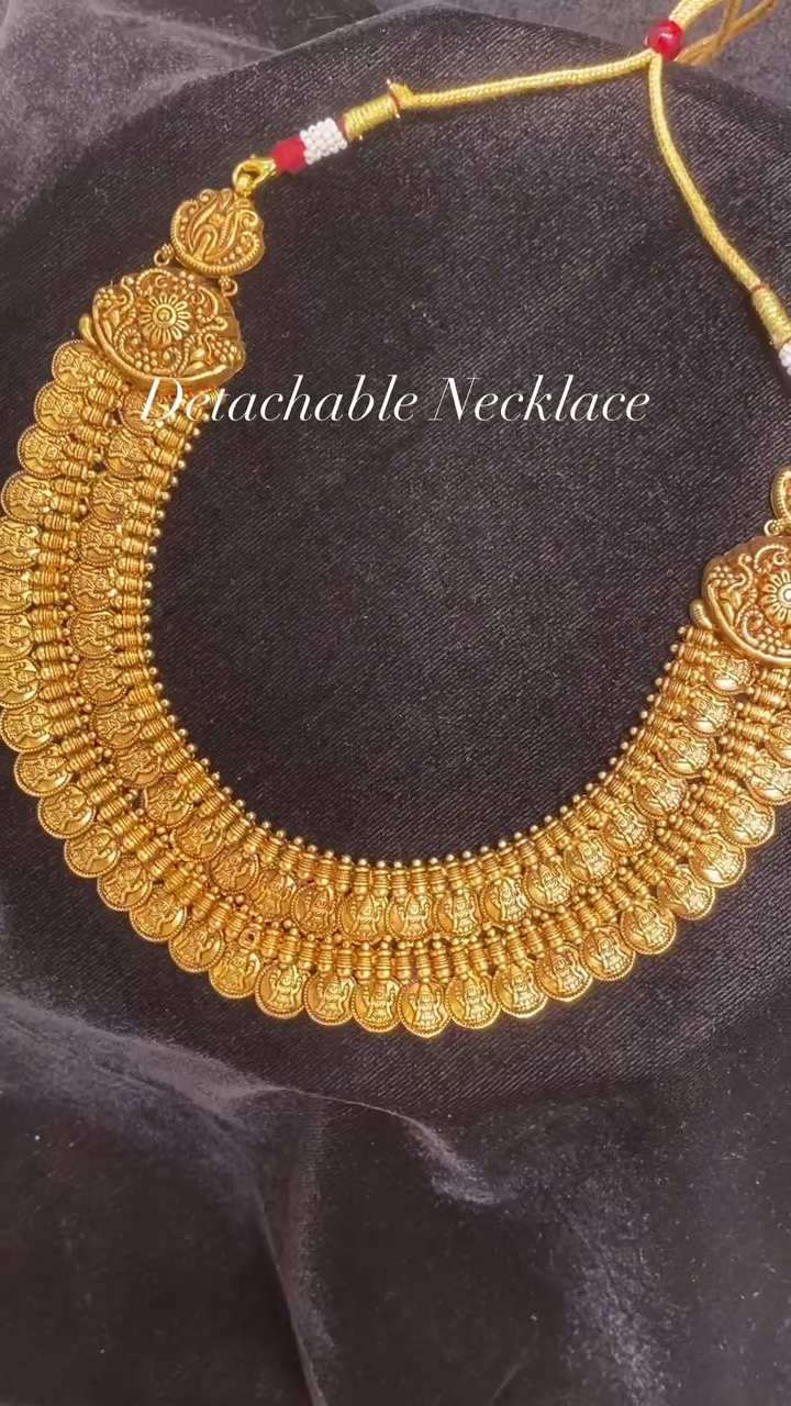 Traditional Gold Detachable Necklace From 'Sanghvi Jewellery Mall'