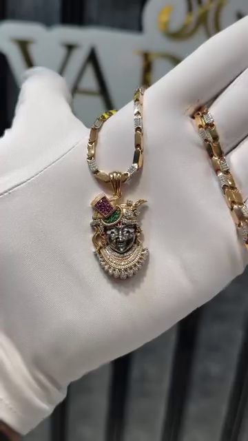 Traditional Sree Krishna Pendant Gold Chain From 'Varudi Jewellers'