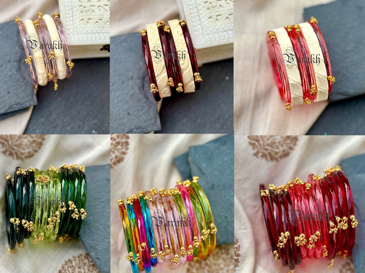 eautiful Crystal Ghoogri Design Glass Bangles From 'Varakh'