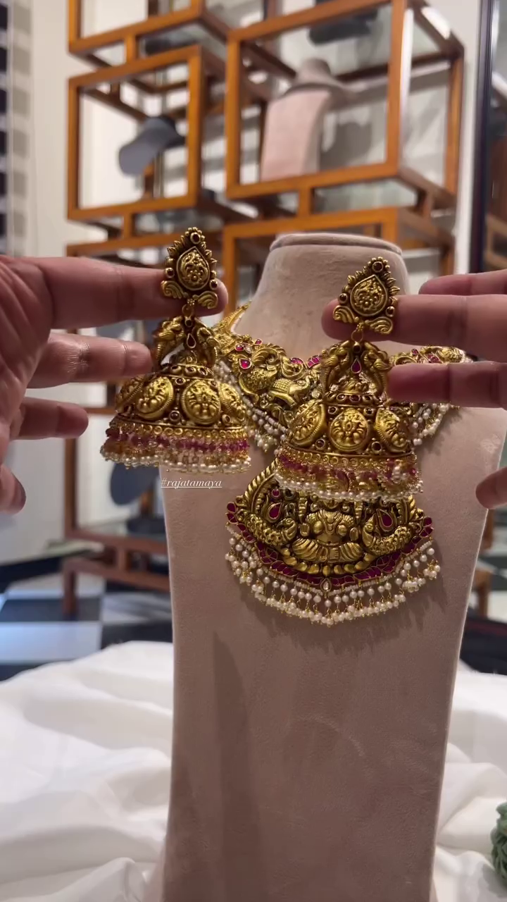 Traditional Nakshi and Peacock Necklace From 'Rajatamaya'