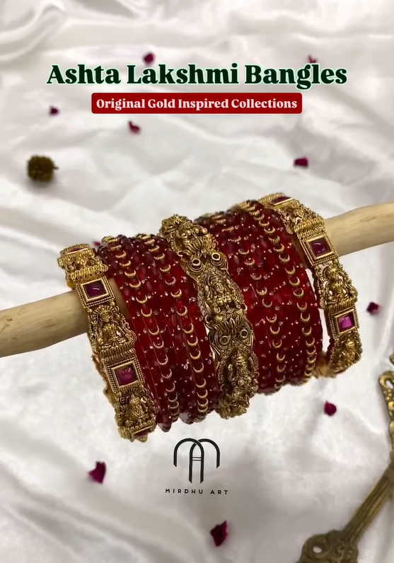 Aastha Lakshmi with Glass Bangles From 'Mirdhu Art'