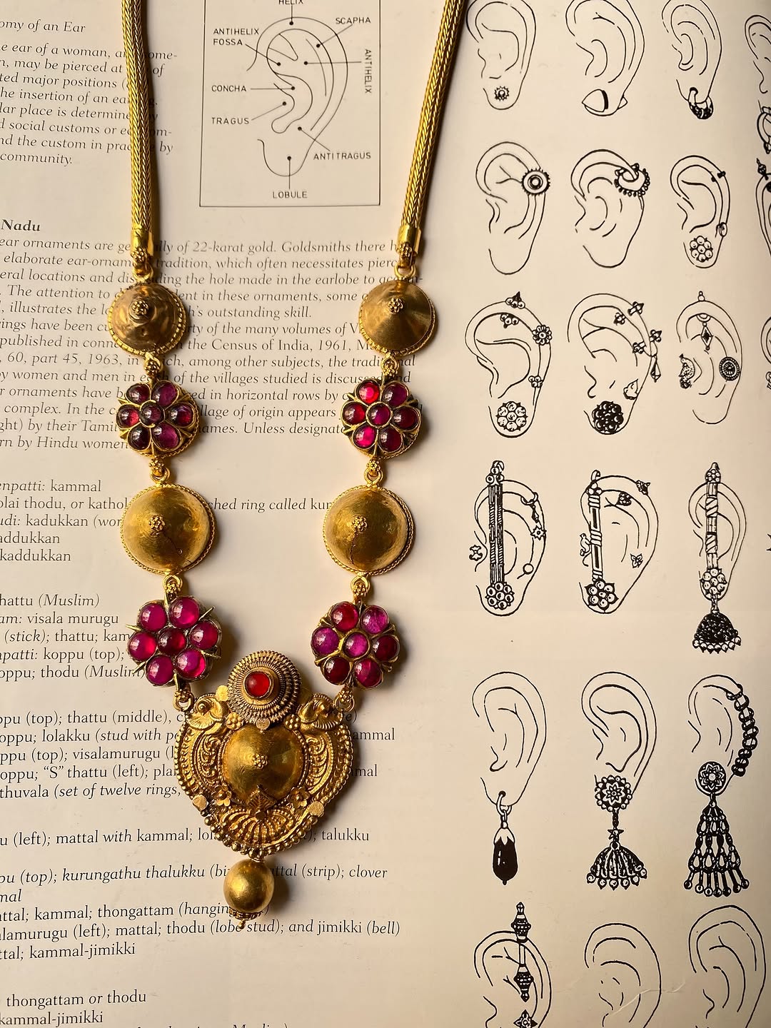 Antique Finish Ruby Stones Gold Necklace From 'Arnav Jewellery'