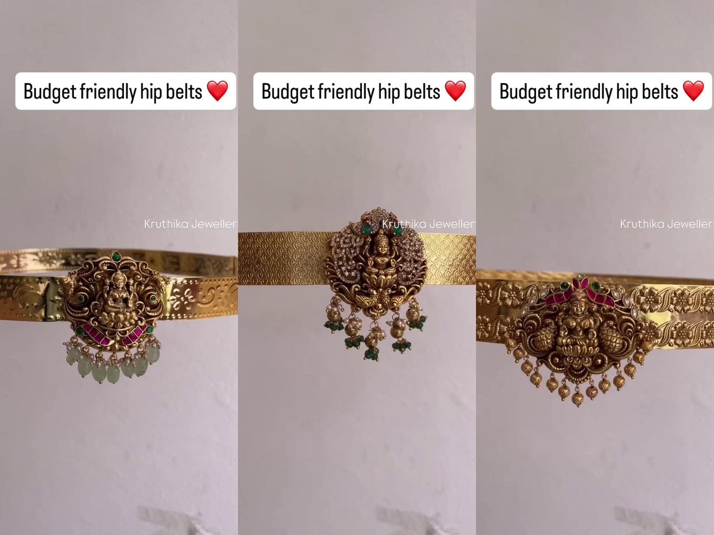 Antique Lakshmi Hip Belts Vaddanam Collections From 'Kruthika Jewellery'