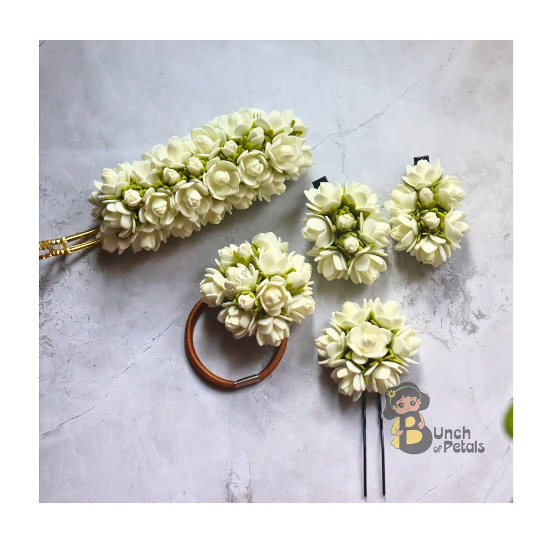 Artificial Jasmine Flower Hair Accessories From 'Bunch of Petals'