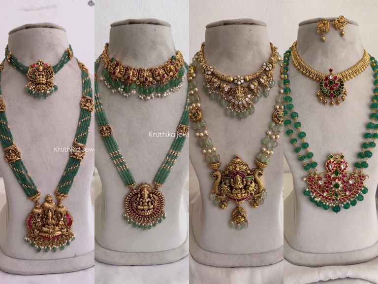 Beaded Temple Jewellery Sets From 'Kruthika Jewellery'