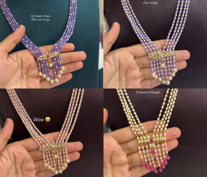 Beaded Necksets Collection From 'SKJ Sri Krishna Jewellers'