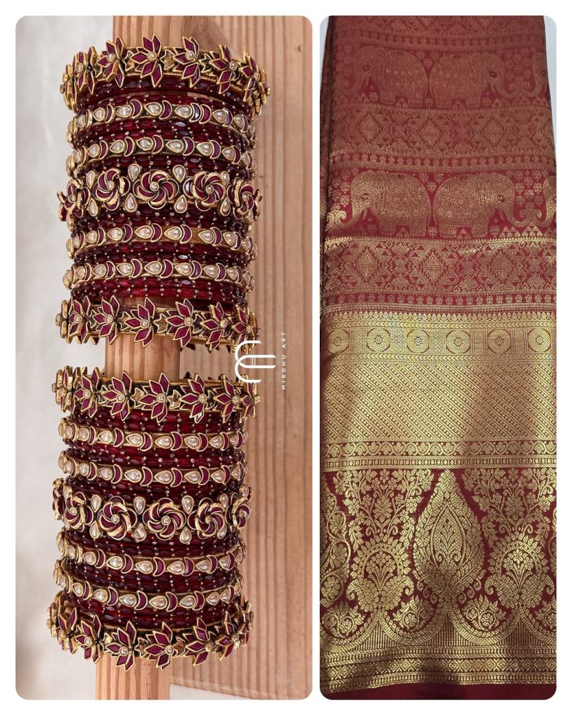 Glass and Kundan Bangles From 'Mirdhu Art'