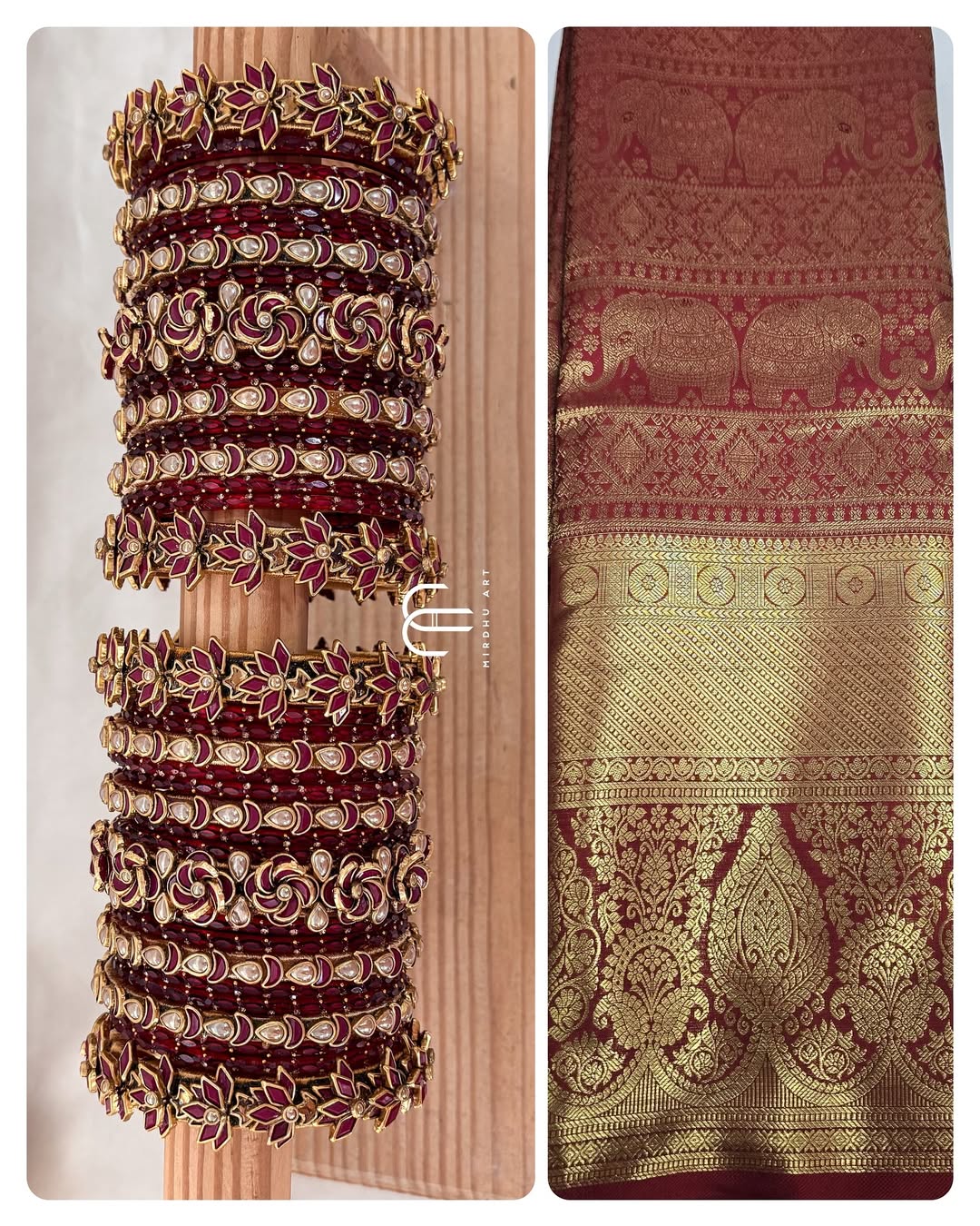 Glass and Kundan Bangles From 'Mirdhu Art'
