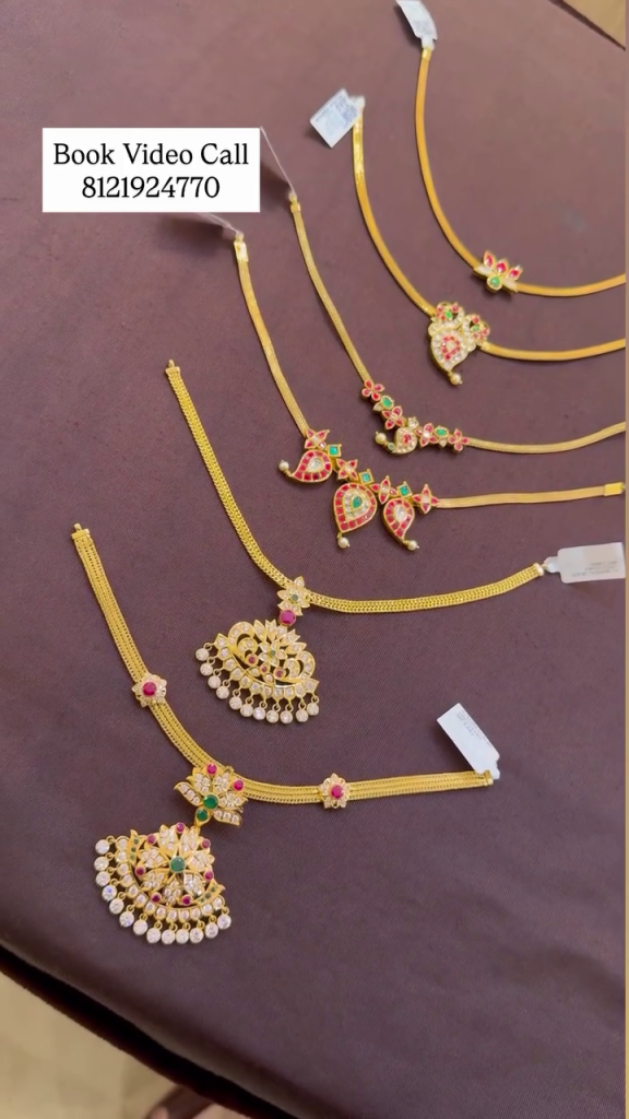 Gold Attigai Necklace Sets From 'Slskj Khamam'