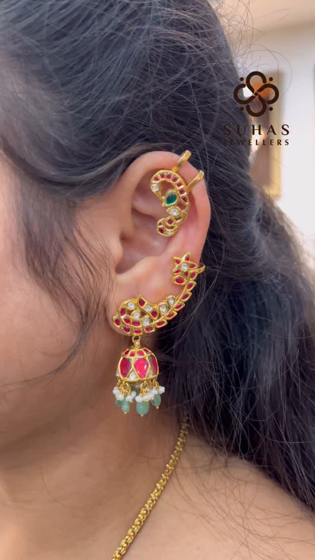 Gold Bugadi Earrings From 'SLSJ Khammam'