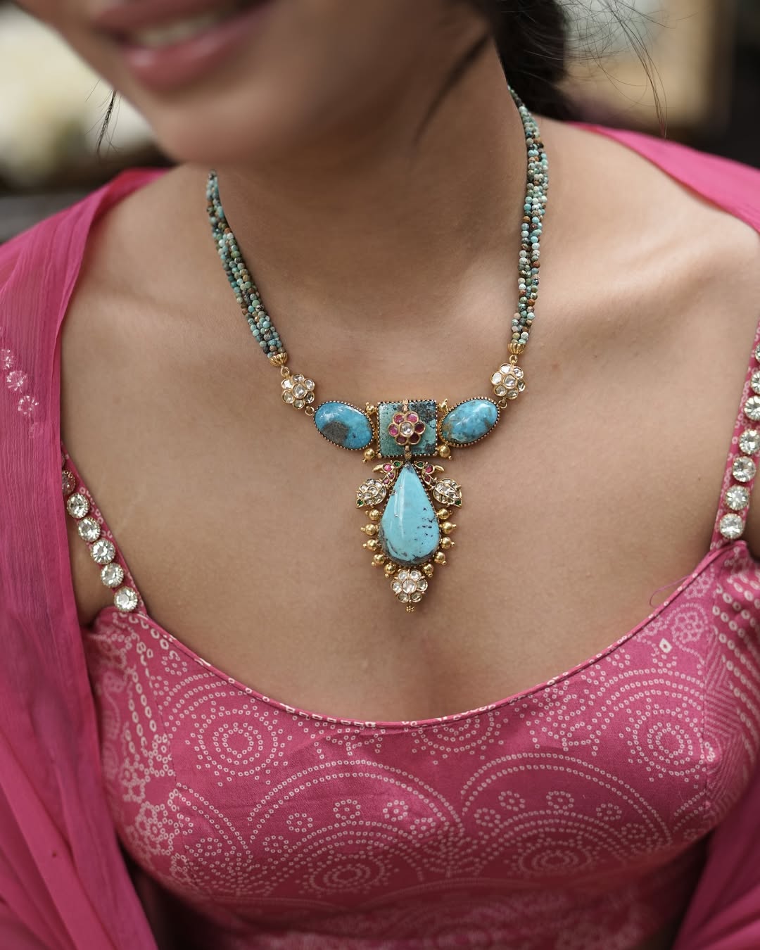 Gold Designer Necklace Sets From 'Arnav Jewellery'
