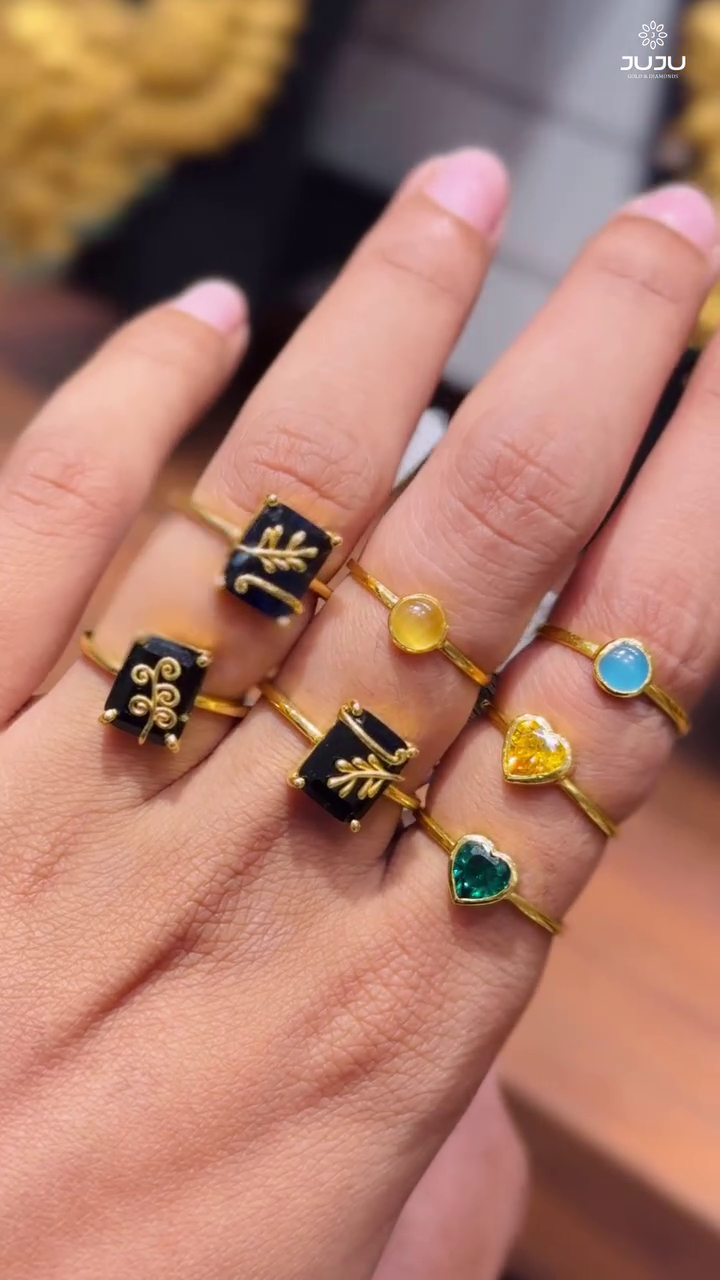 Gold Finger Rings From 'JuJu Diamonds'
