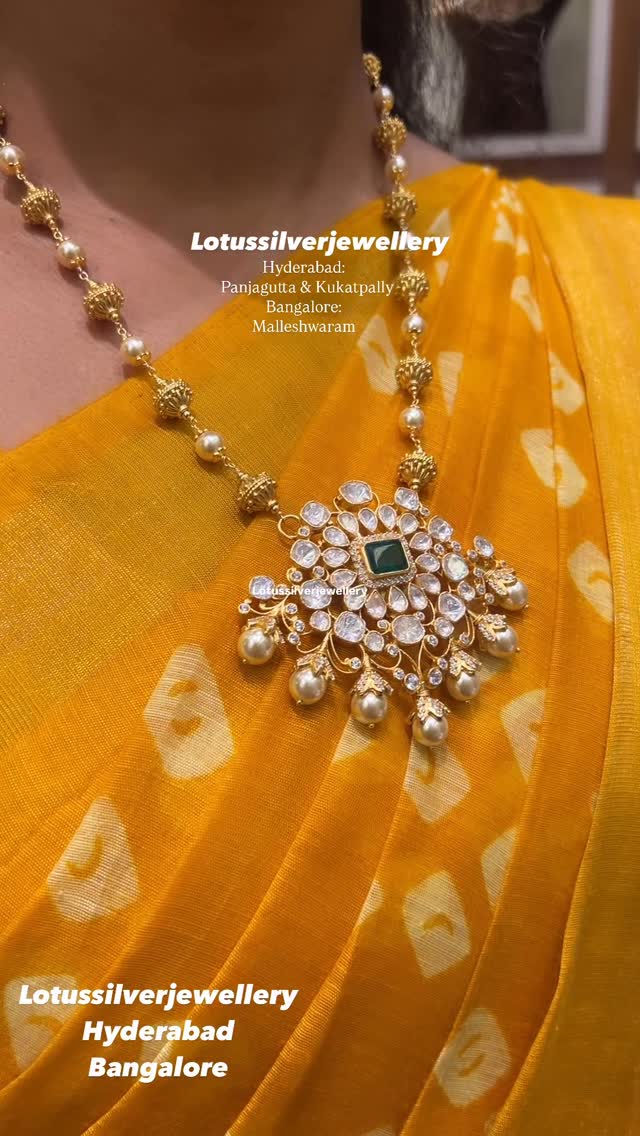 Gold Plated Pearl and Gold Bead Neckset From 'Antique Lotus'