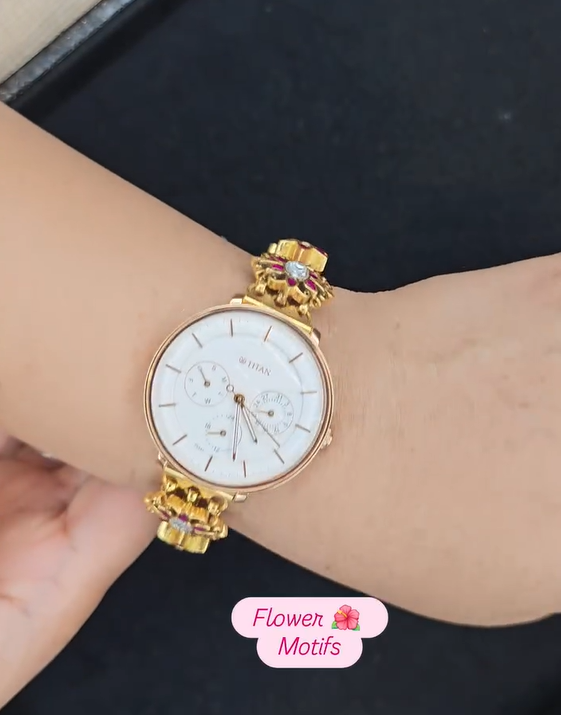 Gold Plated Silver Kundan Studded Watches From 'Eta Jewels'