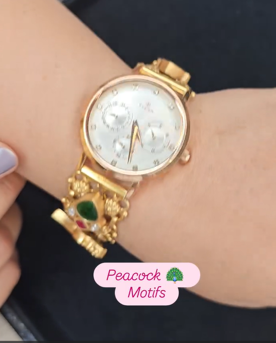 Gold Plated Silver Kundan Studded Watches From 'Eta Jewels'