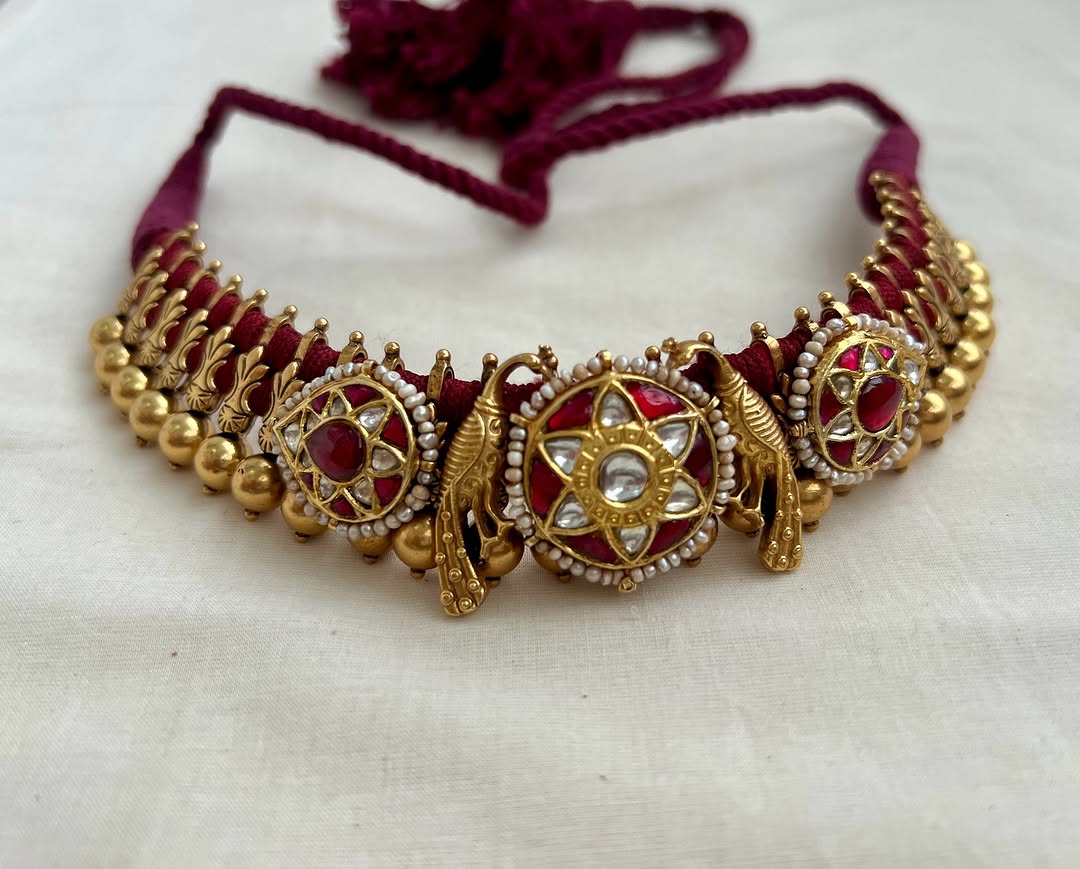 Gold Plated Threaded Choker Sets From 'House of Taamara'
