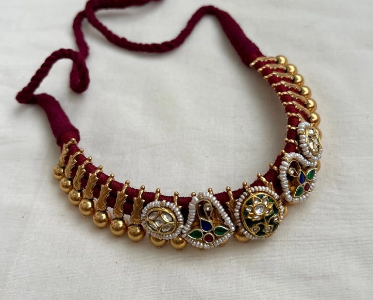 Gold Plated Threaded Choker Sets From 'House of Taamara'