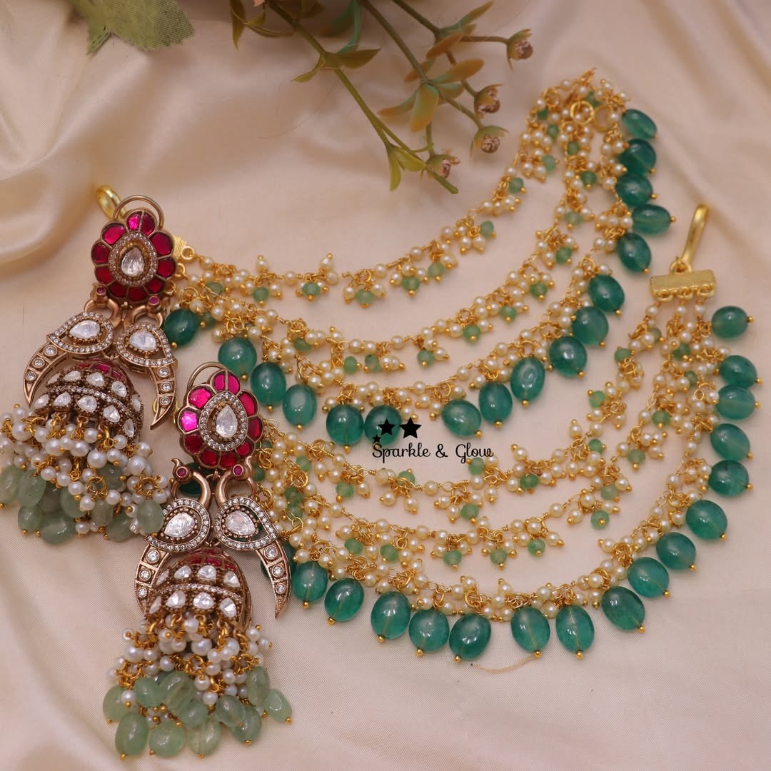Stunning Jhumkas and Ear Chains Collection From 'Sparkles By Archana'